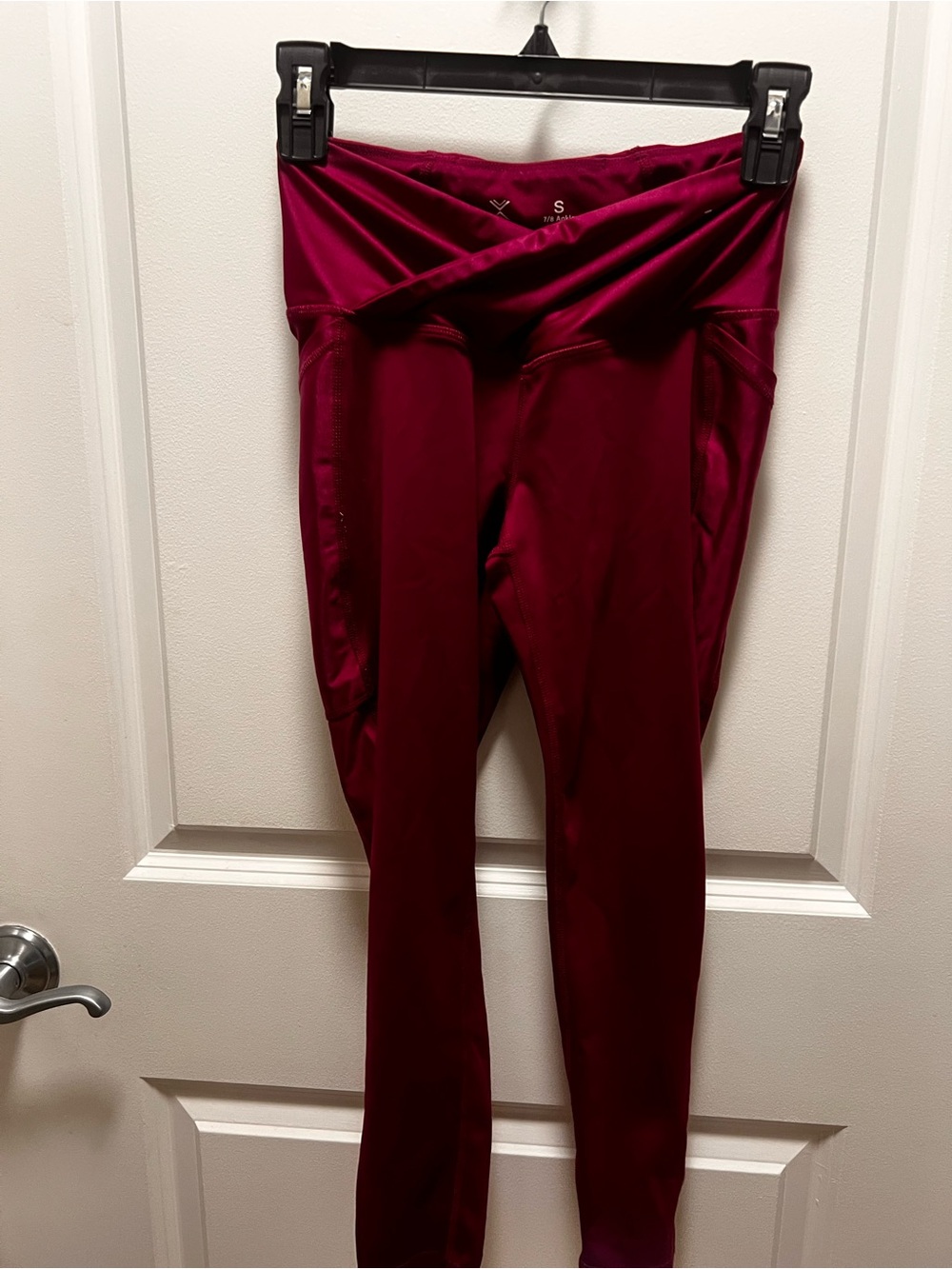 Xersion Wine Red High-Rise Workout Leggings